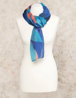 Christine Laure Foulards|Accessoires*Foulard bleu imprimé