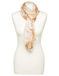Christine Laure Foulards|Accessoires*Foulard camel feuillages