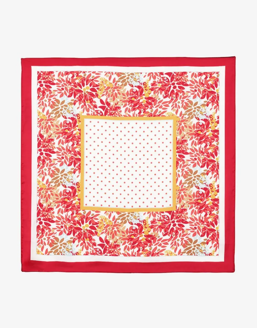 Christine Laure Foulards|Accessoires*Foulard carré chic rouge