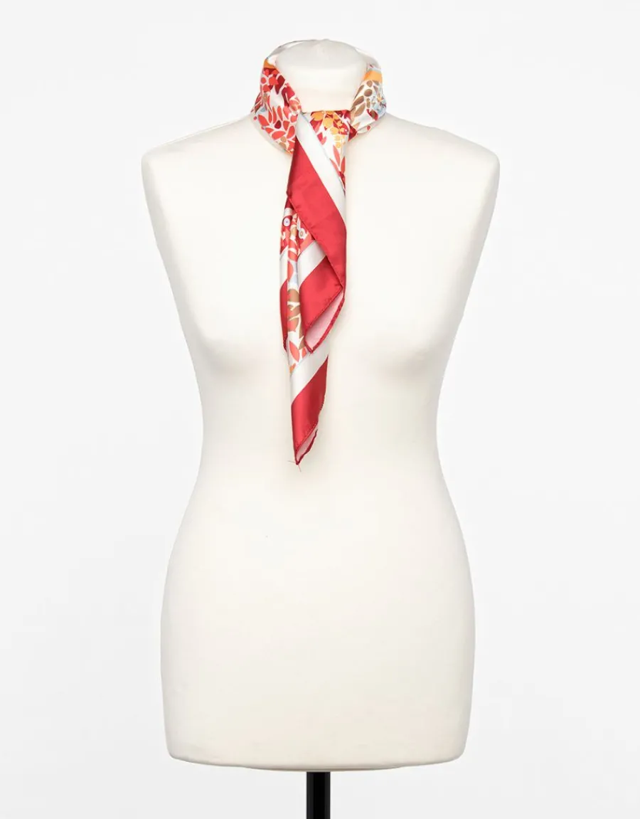 Christine Laure Foulards|Accessoires*Foulard carré chic rouge