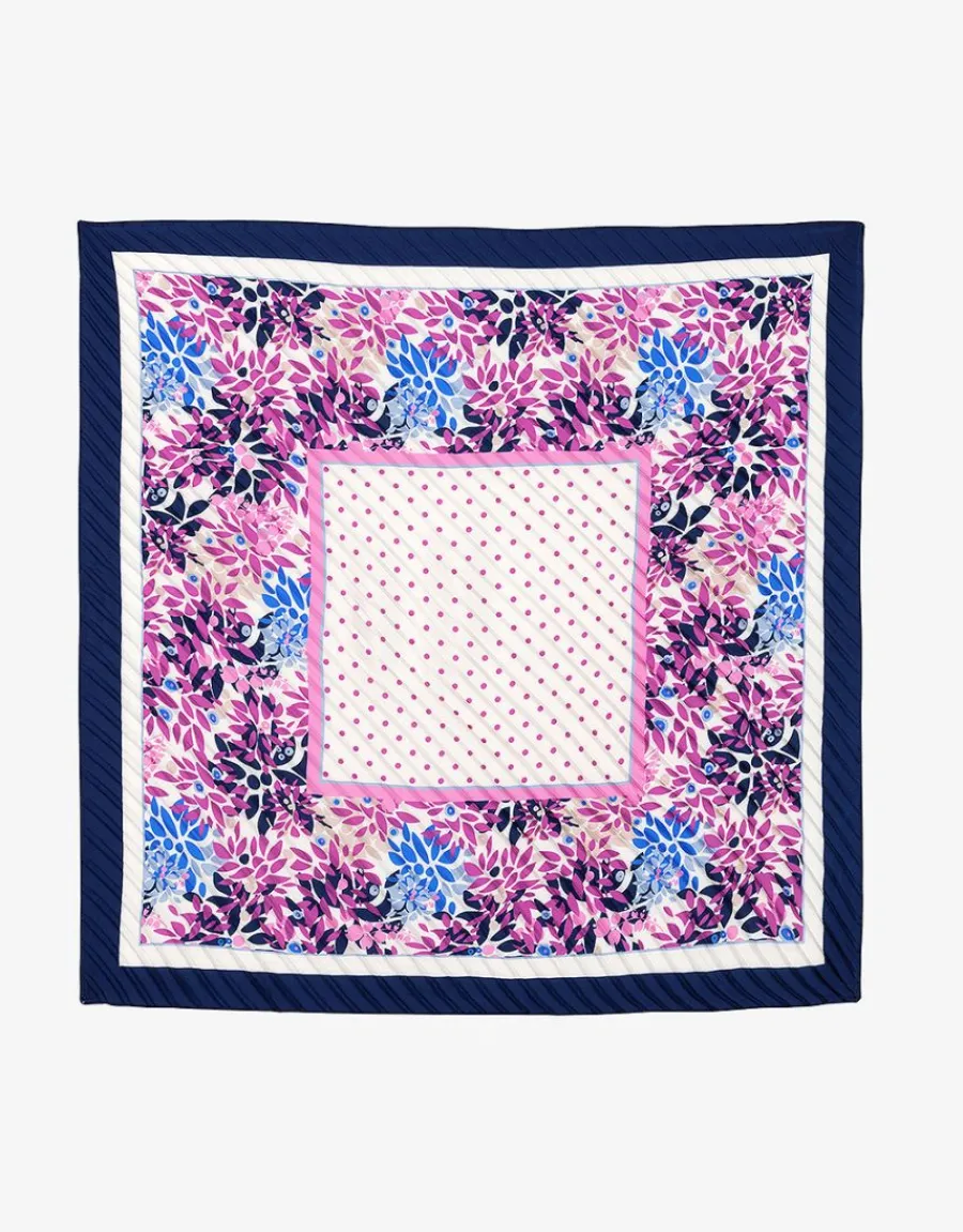 Christine Laure Foulards|Accessoires*Foulard carré rose plissé