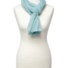 Christine Laure Foulards|Accessoires*Foulard cyan paillettes