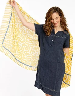 Christine Laure Foulards|Accessoires*Foulard imprimé jaune