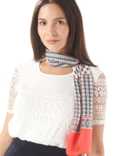 Christine Laure Foulards|Accessoires*Foulard imprimé orange