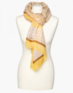 Christine Laure Foulards|Accessoires*Foulard jaune imprimé