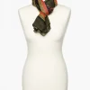 Christine Laure Foulards|Accessoires*Foulard ocre imprimé