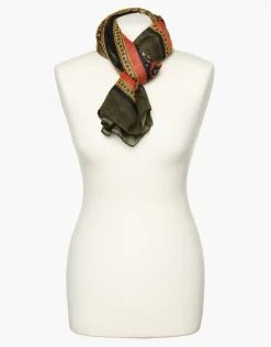 Christine Laure Foulards|Accessoires*Foulard ocre imprimé