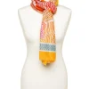 Christine Laure Foulards|Accessoires*Foulard orange à motifs