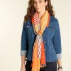 Christine Laure Foulards|Accessoires*Foulard orange imprimé