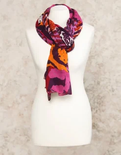 Christine Laure Foulards|Accessoires*Foulard orange imprimé