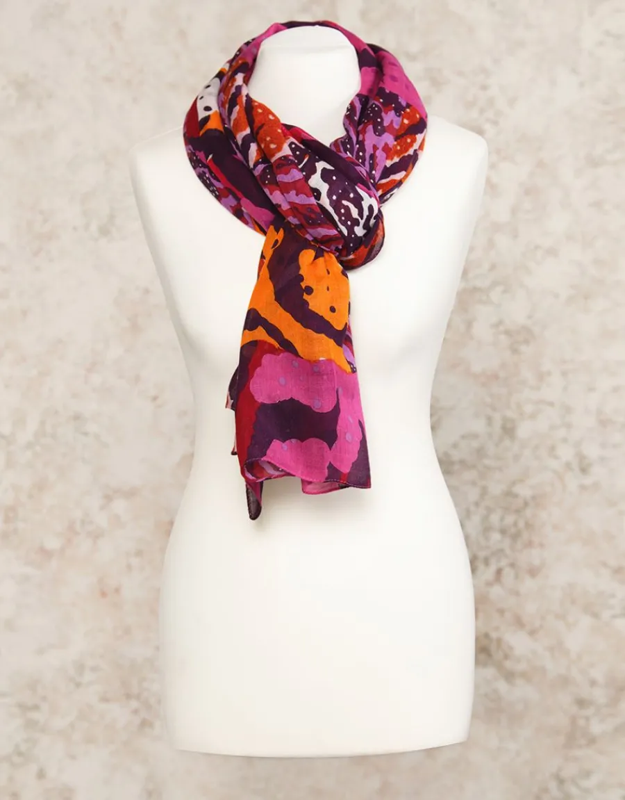 Christine Laure Foulards|Accessoires*Foulard orange imprimé