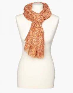Christine Laure Foulards|Accessoires*Foulard orange imprimé
