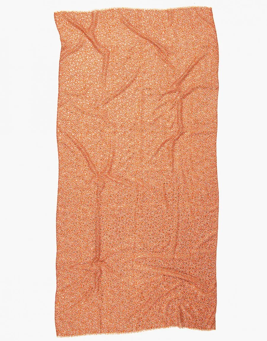 Christine Laure Foulards|Accessoires*Foulard orange imprimé