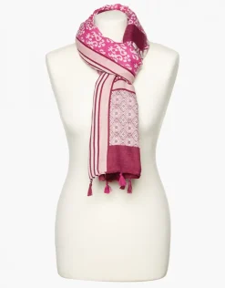 Christine Laure Foulards|Accessoires*Foulard rose fuchsia impr