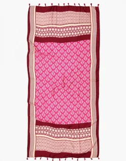 Christine Laure Foulards|Accessoires*Foulard rose fuchsia impr