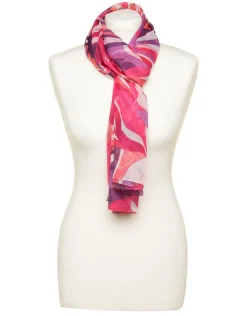 Christine Laure Foulards|Accessoires*Foulard rose imprimé