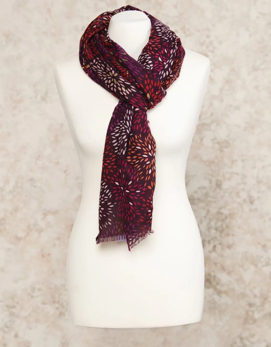 Christine Laure Foulards|Accessoires*Foulard rose imprimé