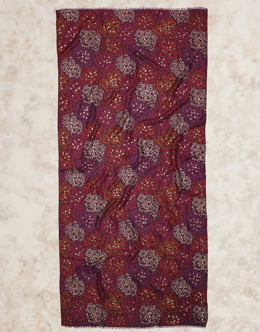 Christine Laure Foulards|Accessoires*Foulard rose imprimé