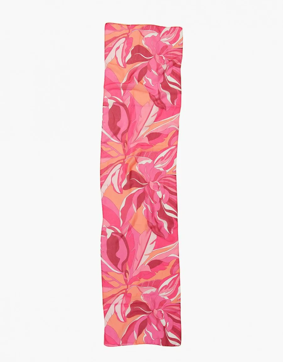 Christine Laure Foulards|Accessoires*Foulard rose imprimé