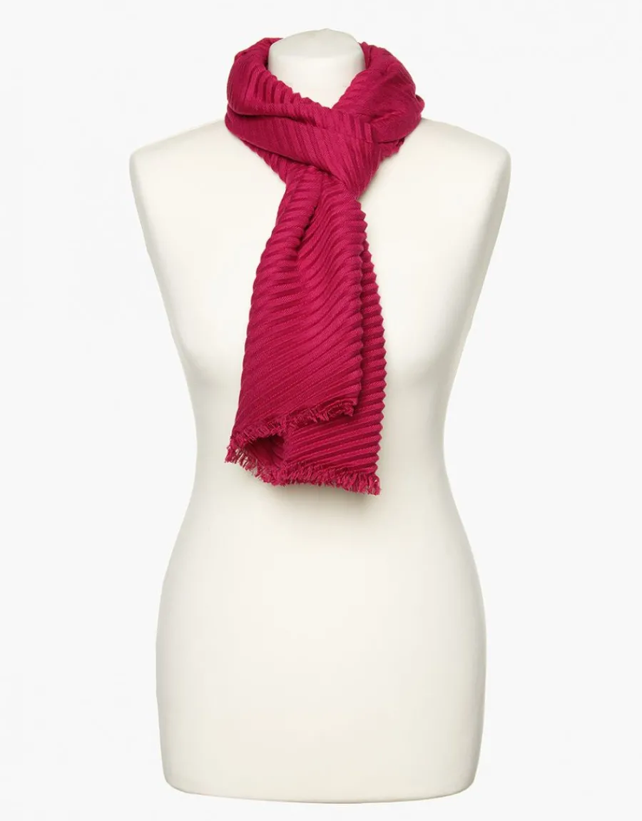 Christine Laure Foulards|Accessoires*Foulard rose plissé