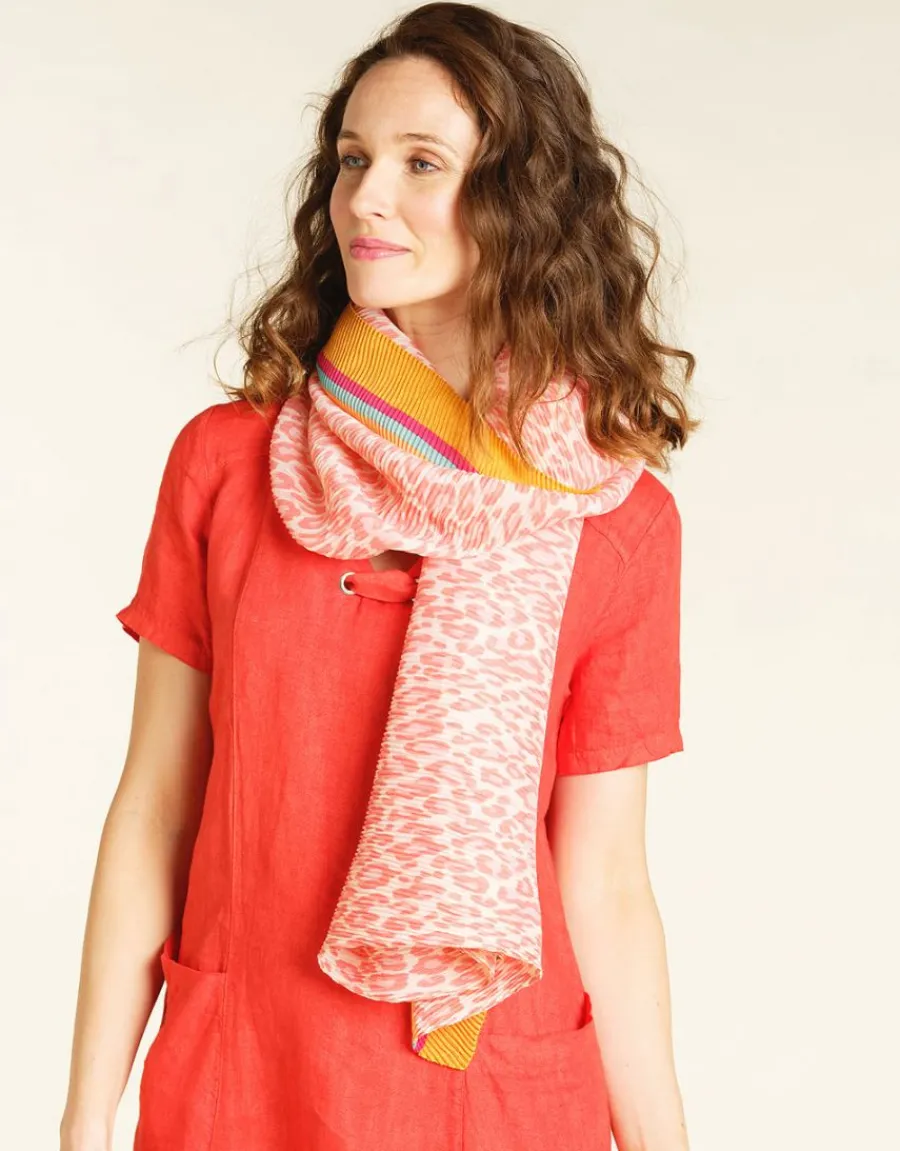 Christine Laure Foulards|Accessoires*Foulard rose plissé