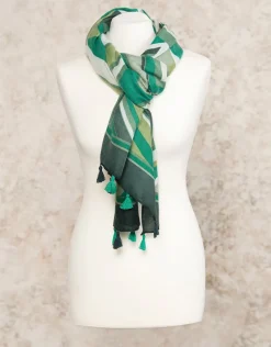 Christine Laure Foulards|Accessoires*Foulard vert imprimé