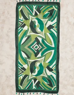 Christine Laure Foulards|Accessoires*Foulard vert imprimé