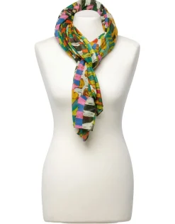 Christine Laure Foulards|Accessoires*Foulard vert imprimé