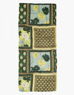 Christine Laure Foulards|Accessoires*Foulard vert imprimé