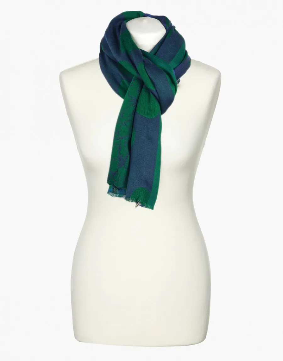 Christine Laure Accessoires|Foulards*Foulard vert imprimé