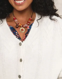 Christine Laure Gilets|Maille*Gilet chaud maille écru