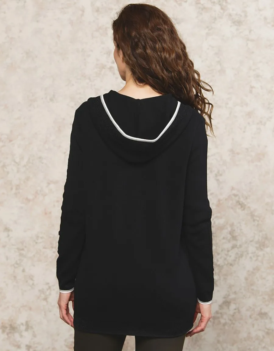 Christine Laure Gilets|Maille*Gilet long noir