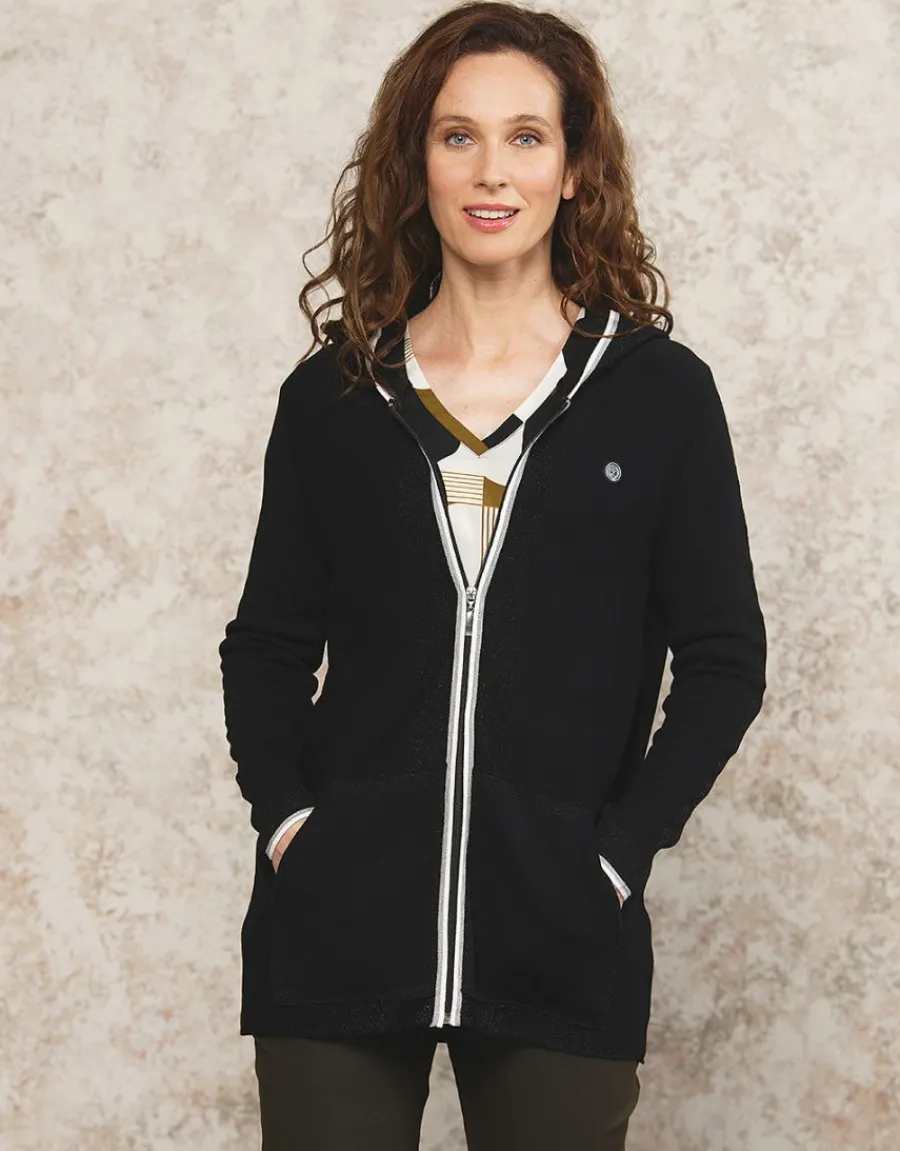 Christine Laure Gilets|Maille*Gilet long noir