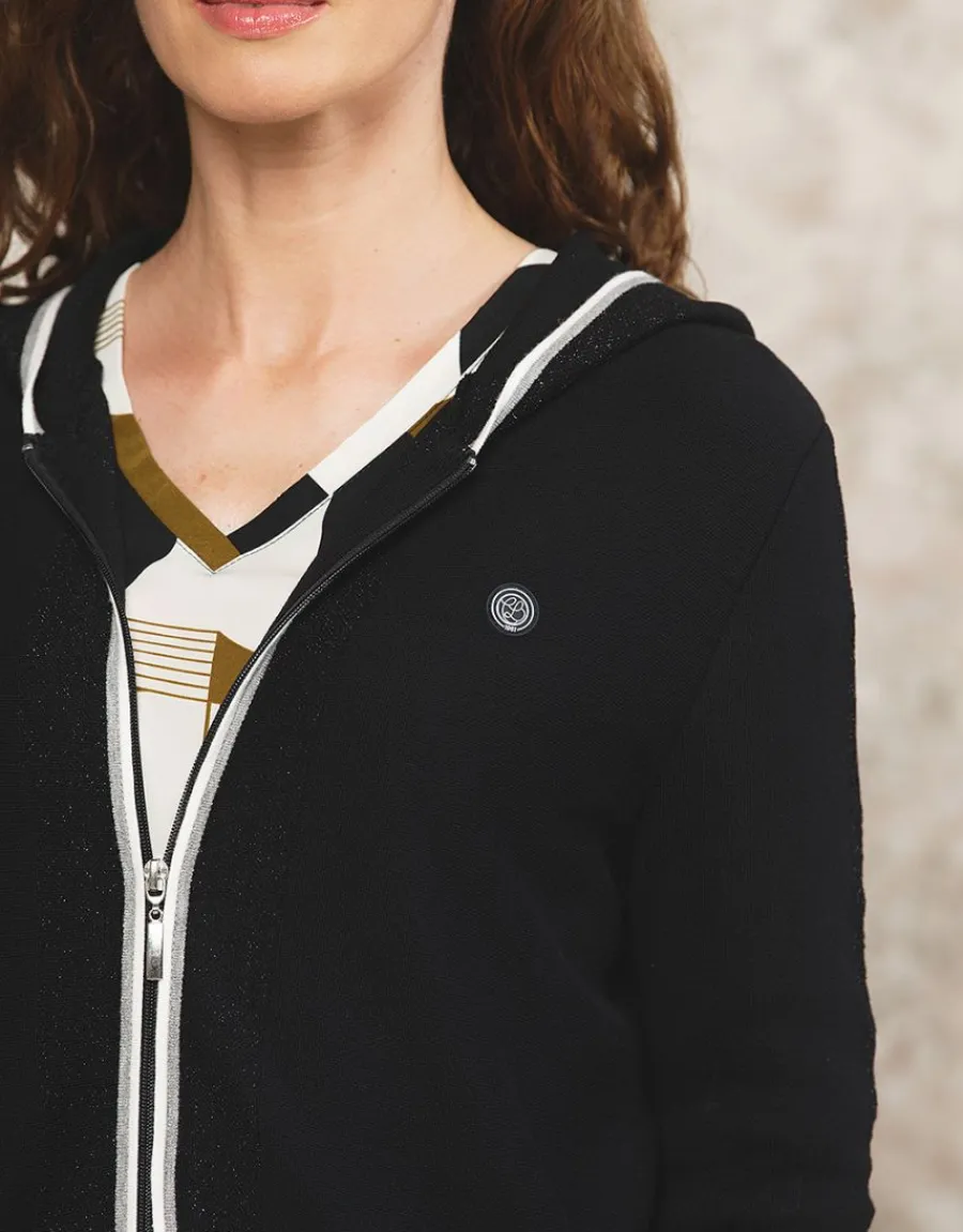 Christine Laure Gilets|Maille*Gilet long noir