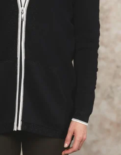 Christine Laure Gilets|Maille*Gilet long noir