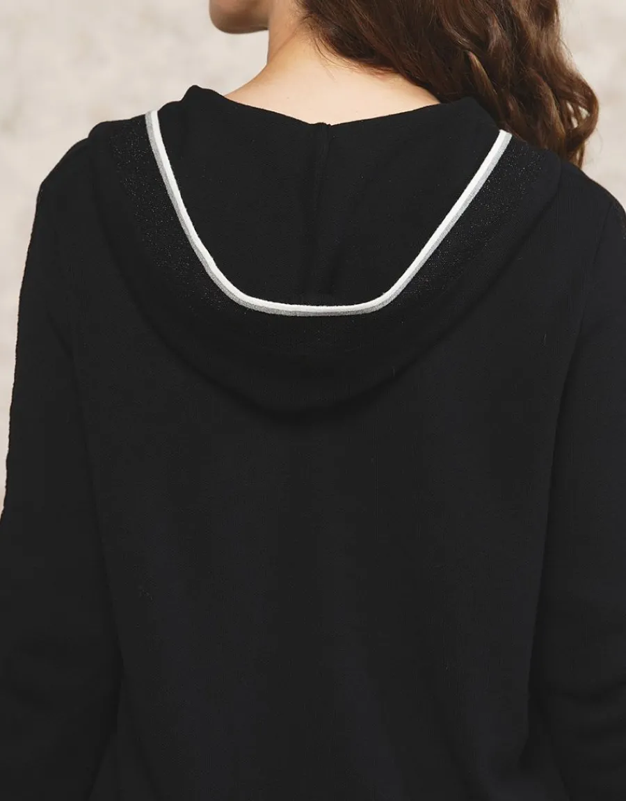 Christine Laure Gilets|Maille*Gilet long noir