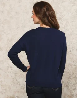 Christine Laure Gilets|Maille*Gilet loose bleu marine