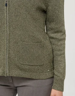 Christine Laure Gilets|Maille*Gilet maille kaki irisé