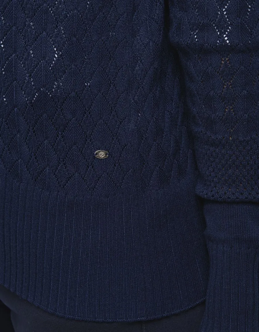 Christine Laure Gilets|Maille*Gilet maille marine col V