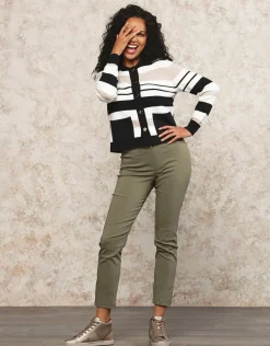 Christine Laure Gilets|Maille*Gilet marinière doré