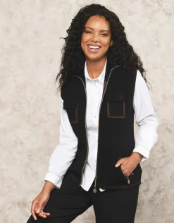 Christine Laure Gilets|Maille*Gilet sans manches noir