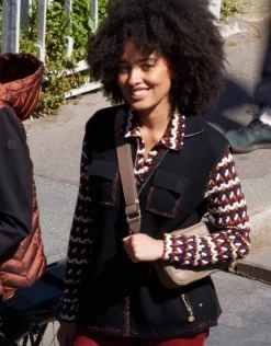 Christine Laure Gilets|Maille*Gilet sans manches noir