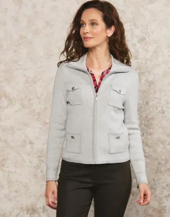 Christine Laure Gilets|Maille*Gilet veste écrue