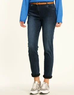 Christine Laure Jeans|Ajustés*Jean 7/8 bleu stretch