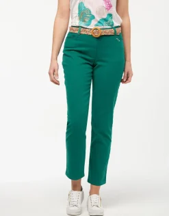 Christine Laure Jeans|Ajustés*Jean ajusté coton vert
