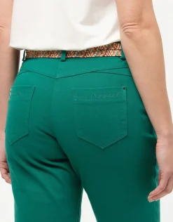 Christine Laure Jeans|Ajustés*Jean ajusté coton vert