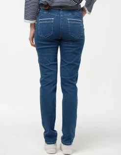 Christine Laure Jeans|Ajustés*Jean bleu clair coton