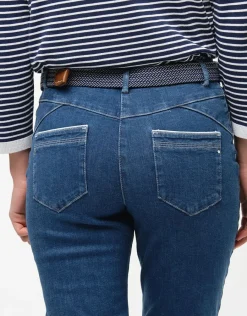 Christine Laure Jeans|Ajustés*Jean bleu clair coton