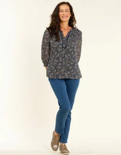 Christine Laure Jeans|Droits*Jean 7/8e bleu moyen