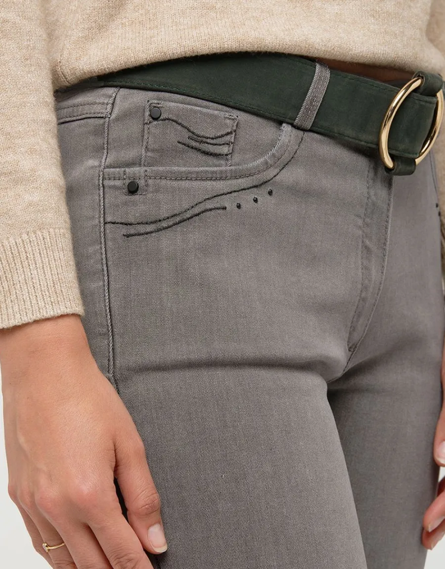 Christine Laure Jeans|Slims*Jean gris slim stretch